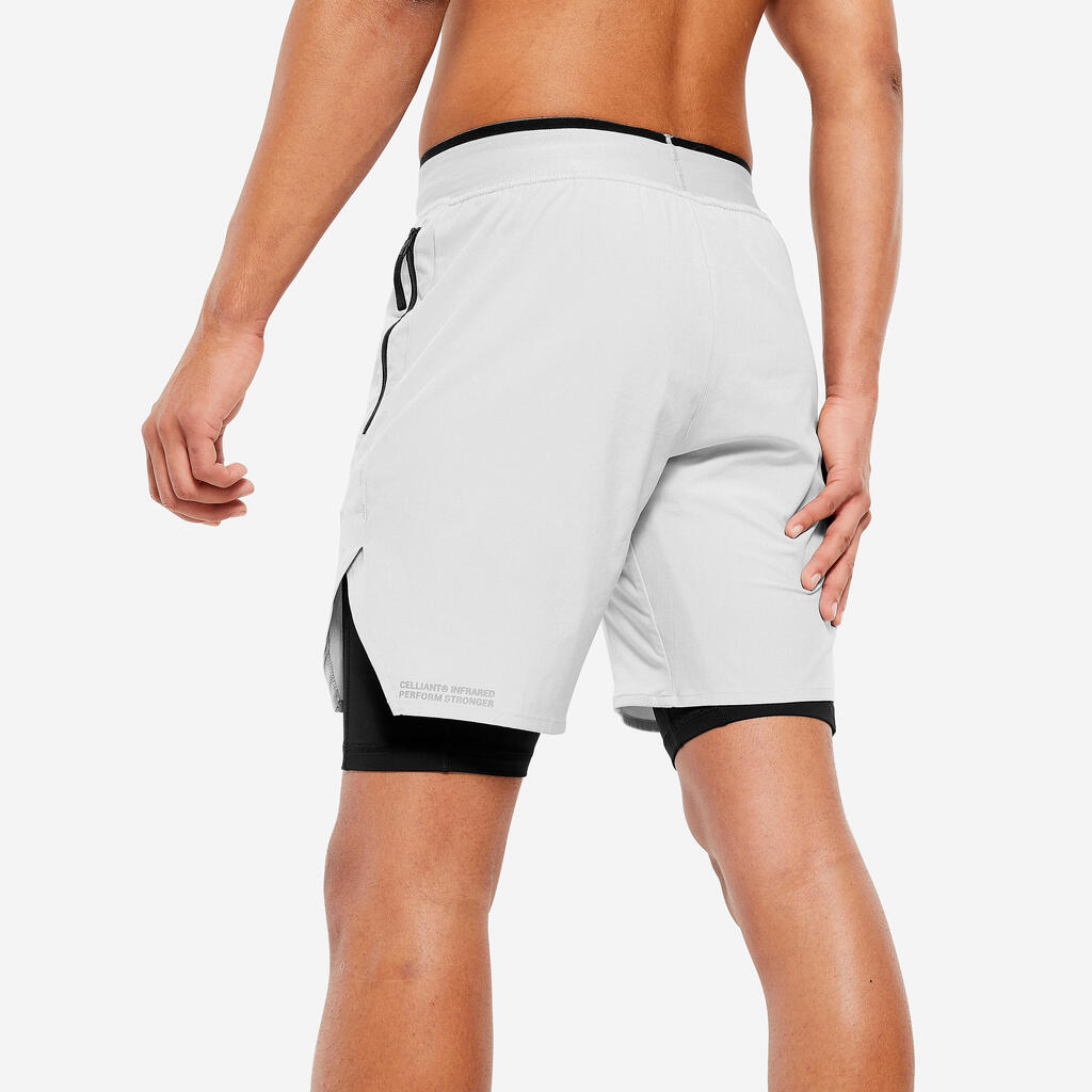 Men's Breathable Lightweight Cross Training Performance Shorts Celliant - Grey